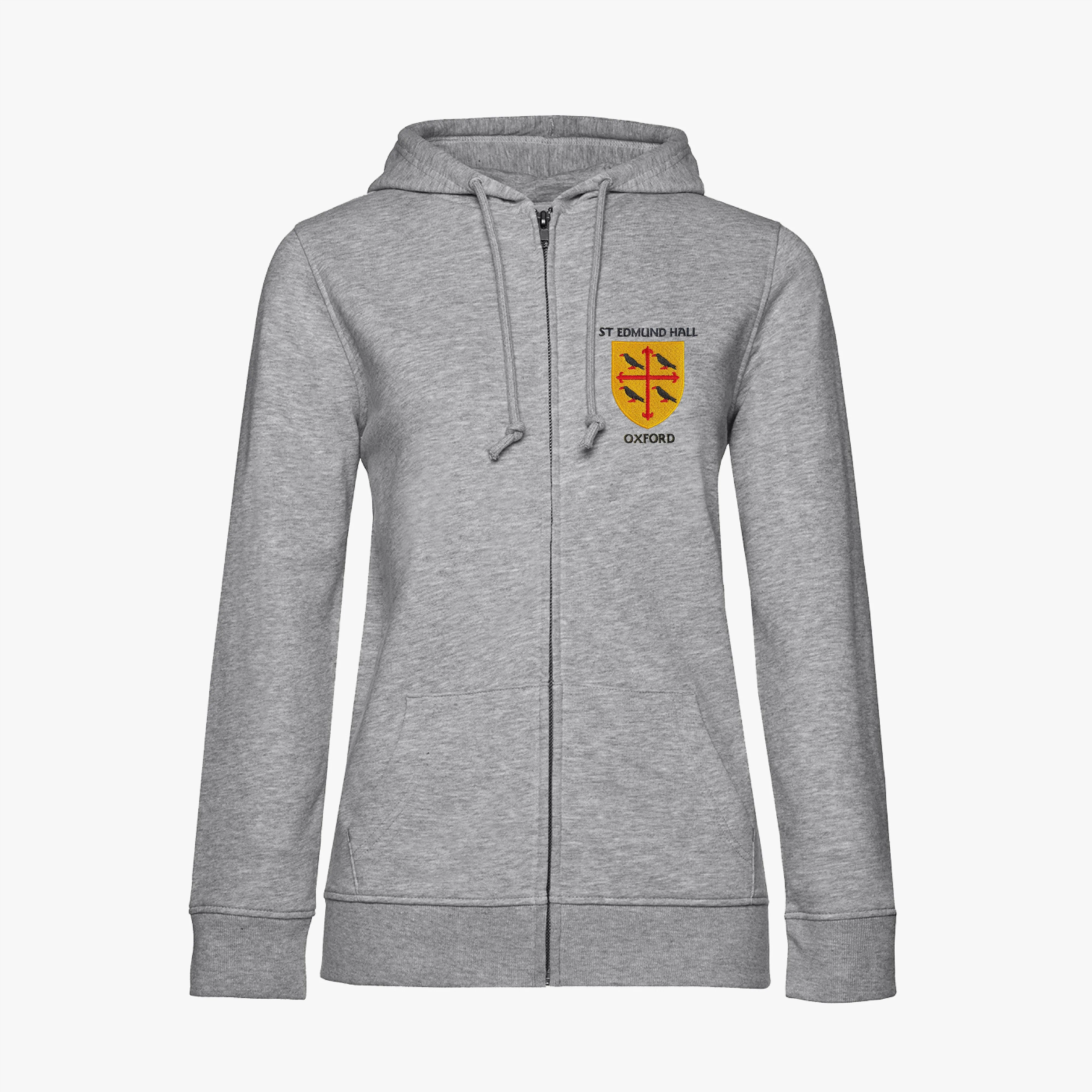 St Edmund Hall Ladies Organic Embroidered Zip Hoodie