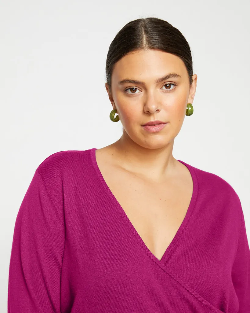 Statement Wrap Sweater - Rothko Purple