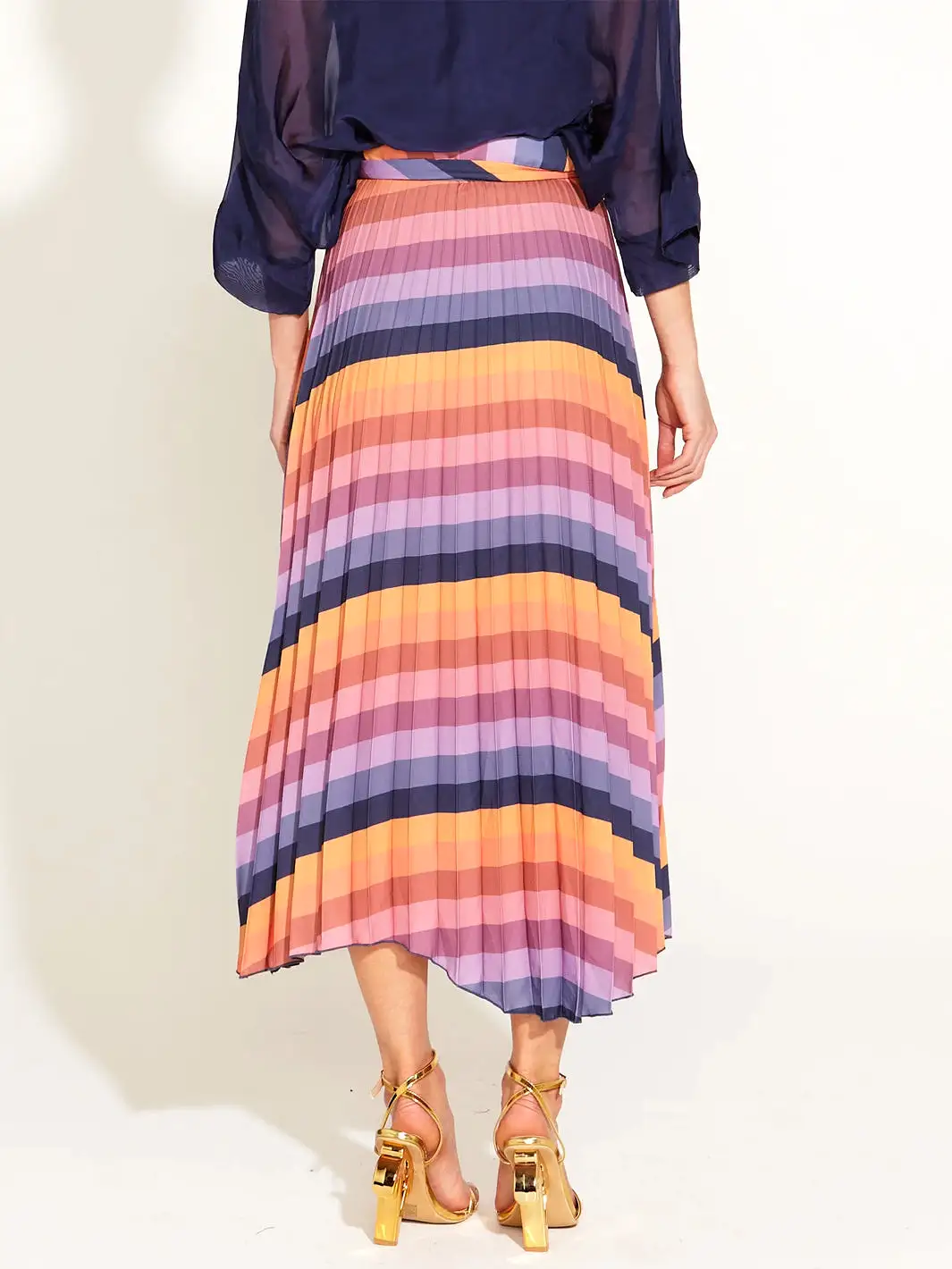 Sunset Dream Pleated Midi Skirt