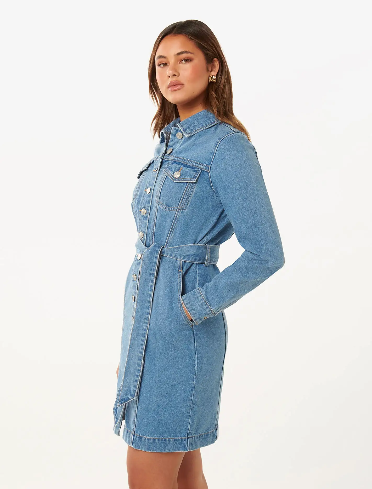 Taylor Denim Shirt Dress