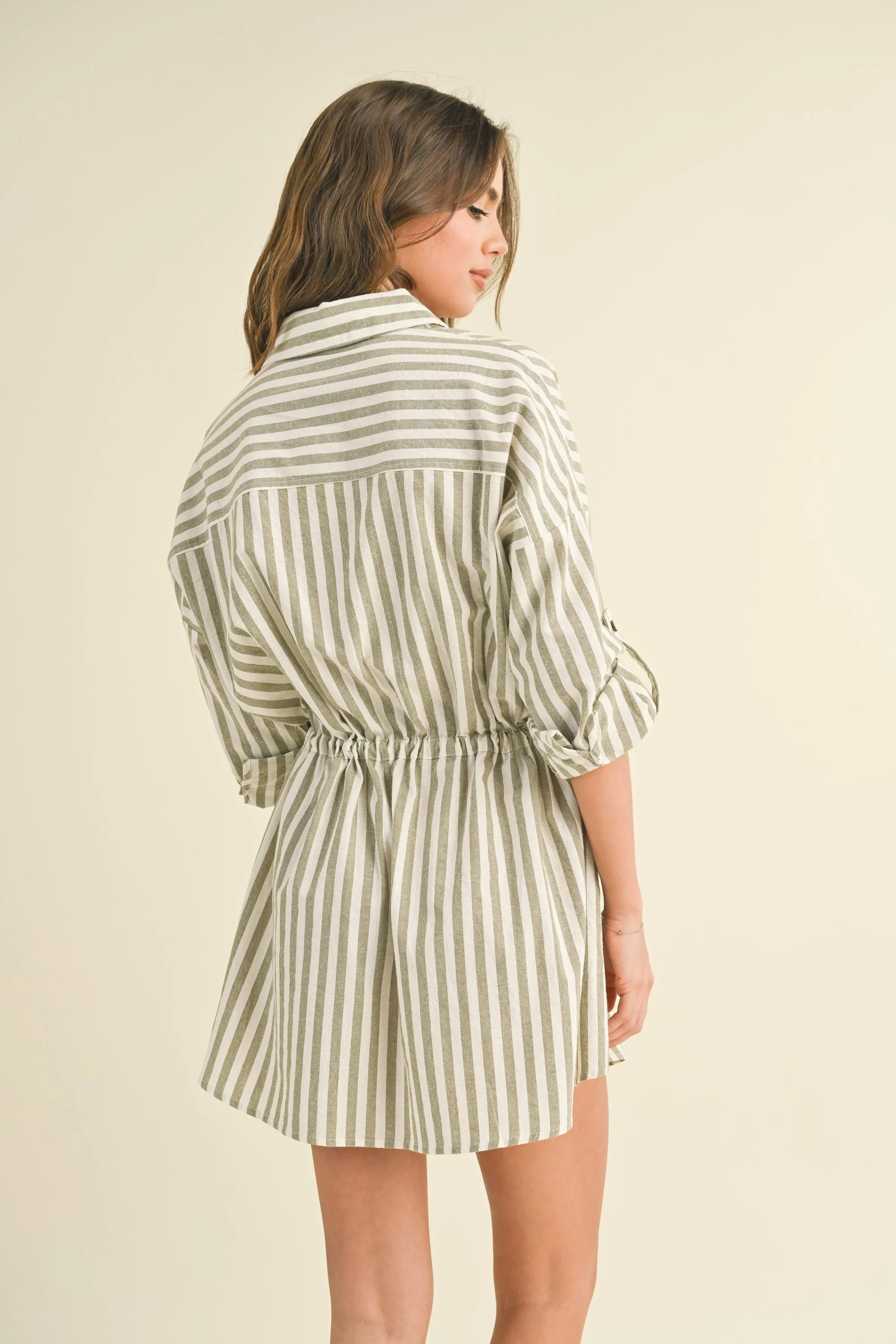 Taylor Striped Shirt Dress