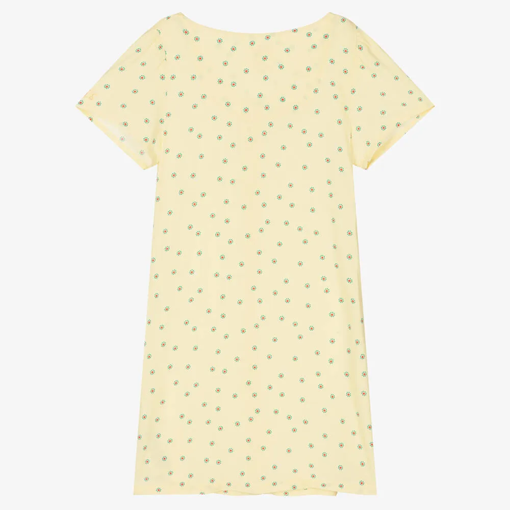 Teen Girls Yellow Floral Dress