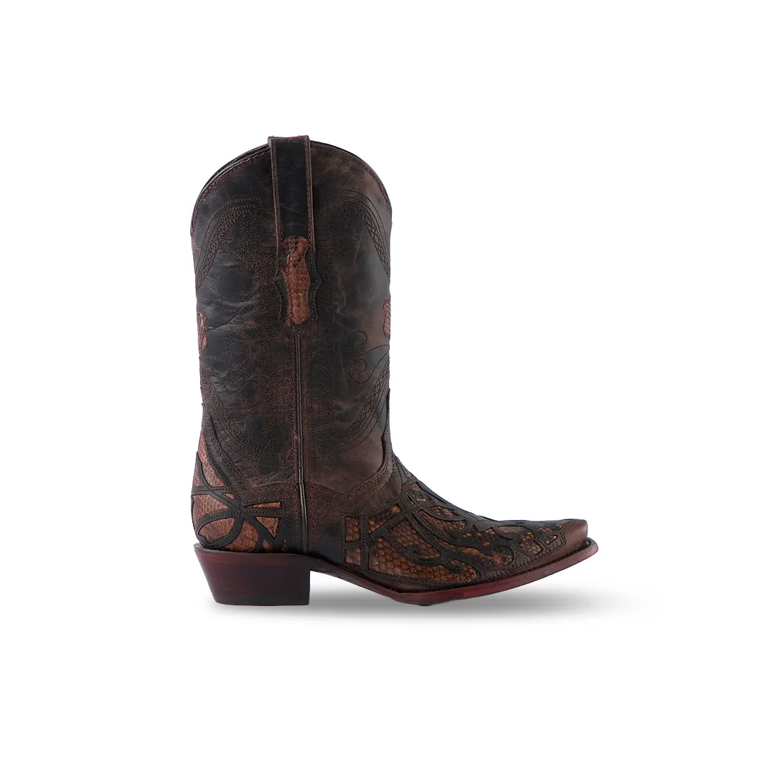 Texas Country Women's Western Boot Python Belly Cafe Excelencia