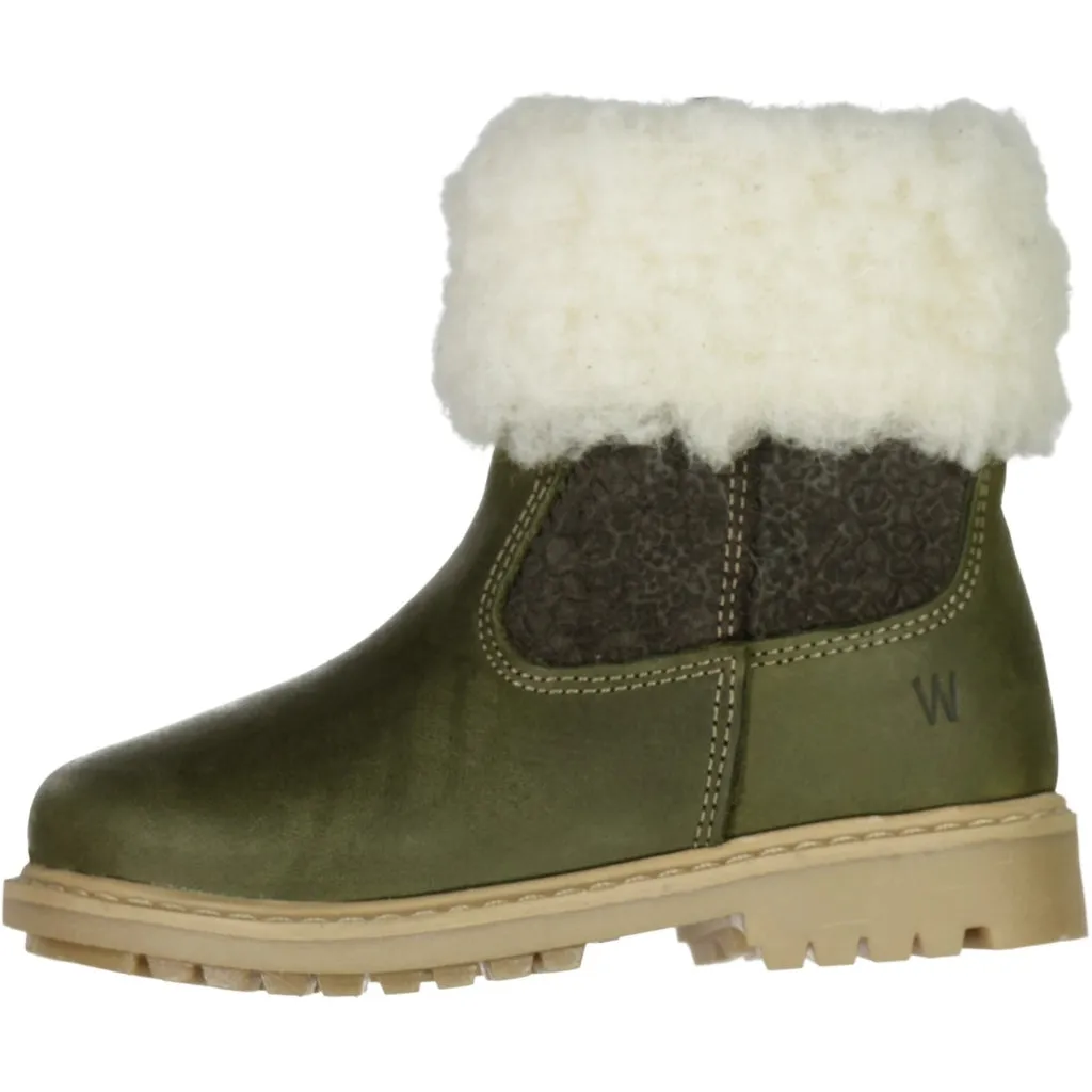 Timian Wool Top Boot - olive