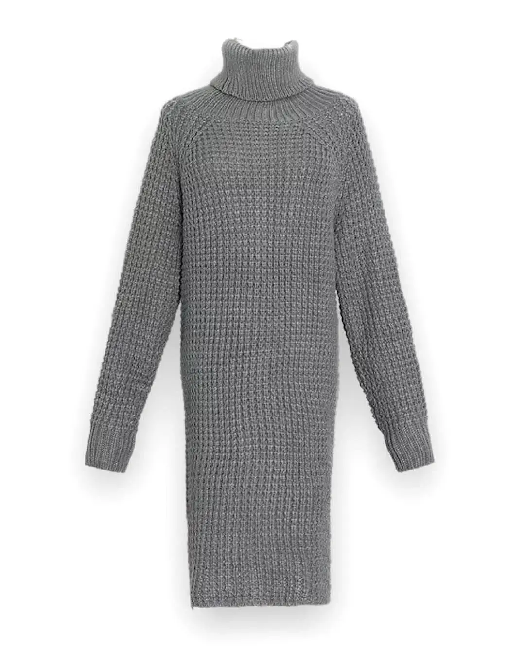 Turtleneck Knitted Sweater Dress