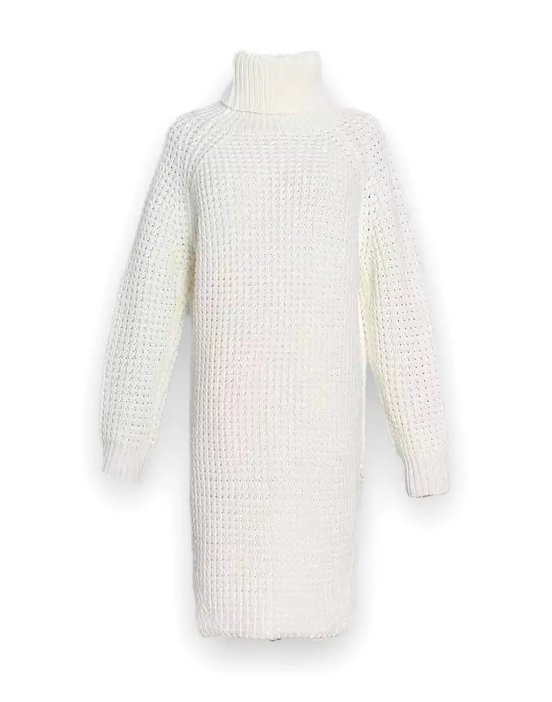 Turtleneck Knitted Sweater Dress