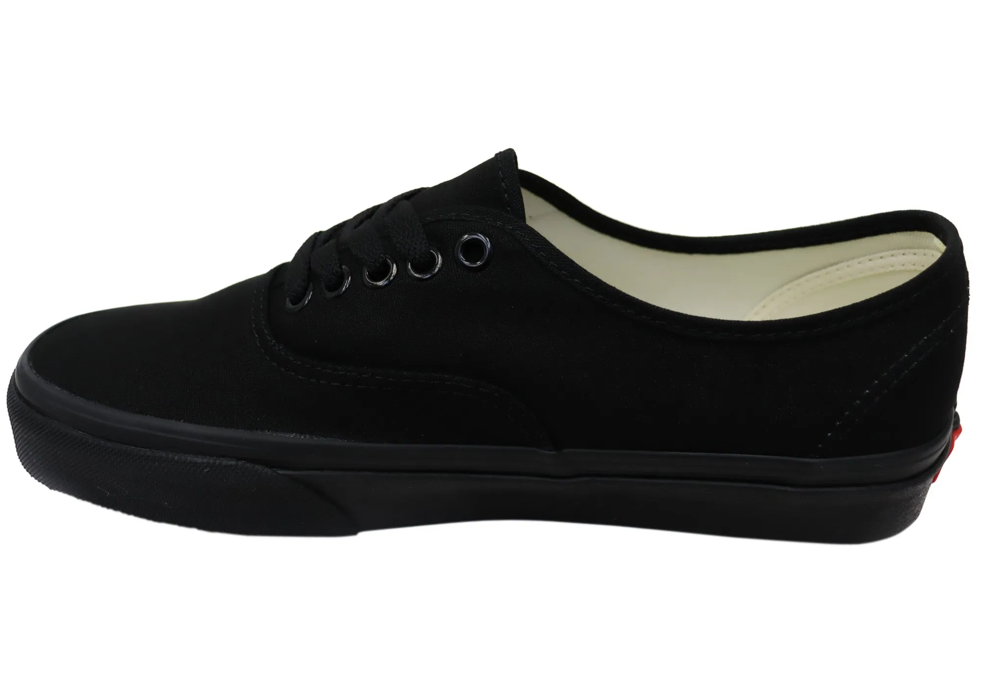 Vans Authentic Unisex Comfortable Lace Up Sneakers Black Black