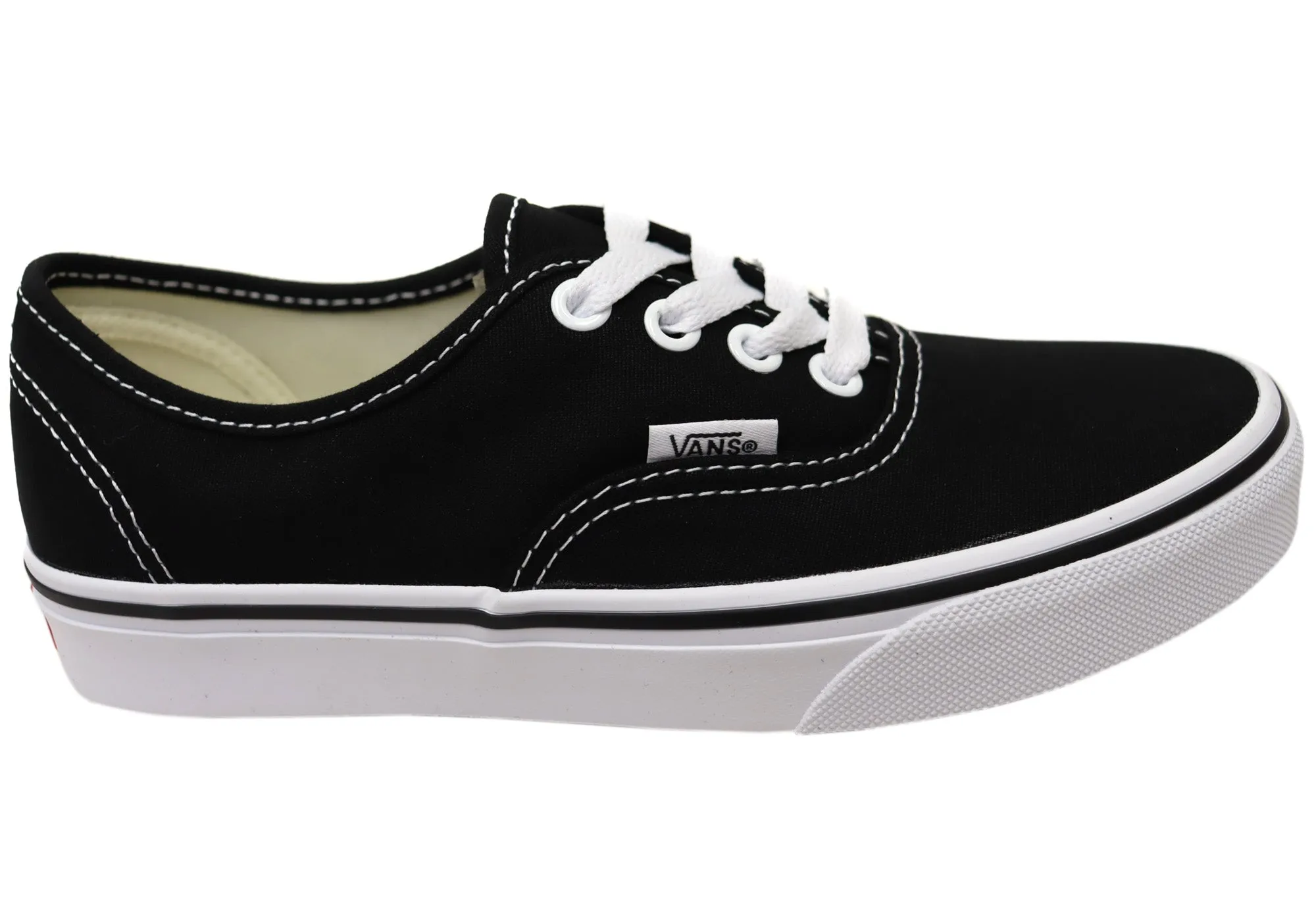 Vans Authentic Unisex Comfortable Lace Up Sneakers Black