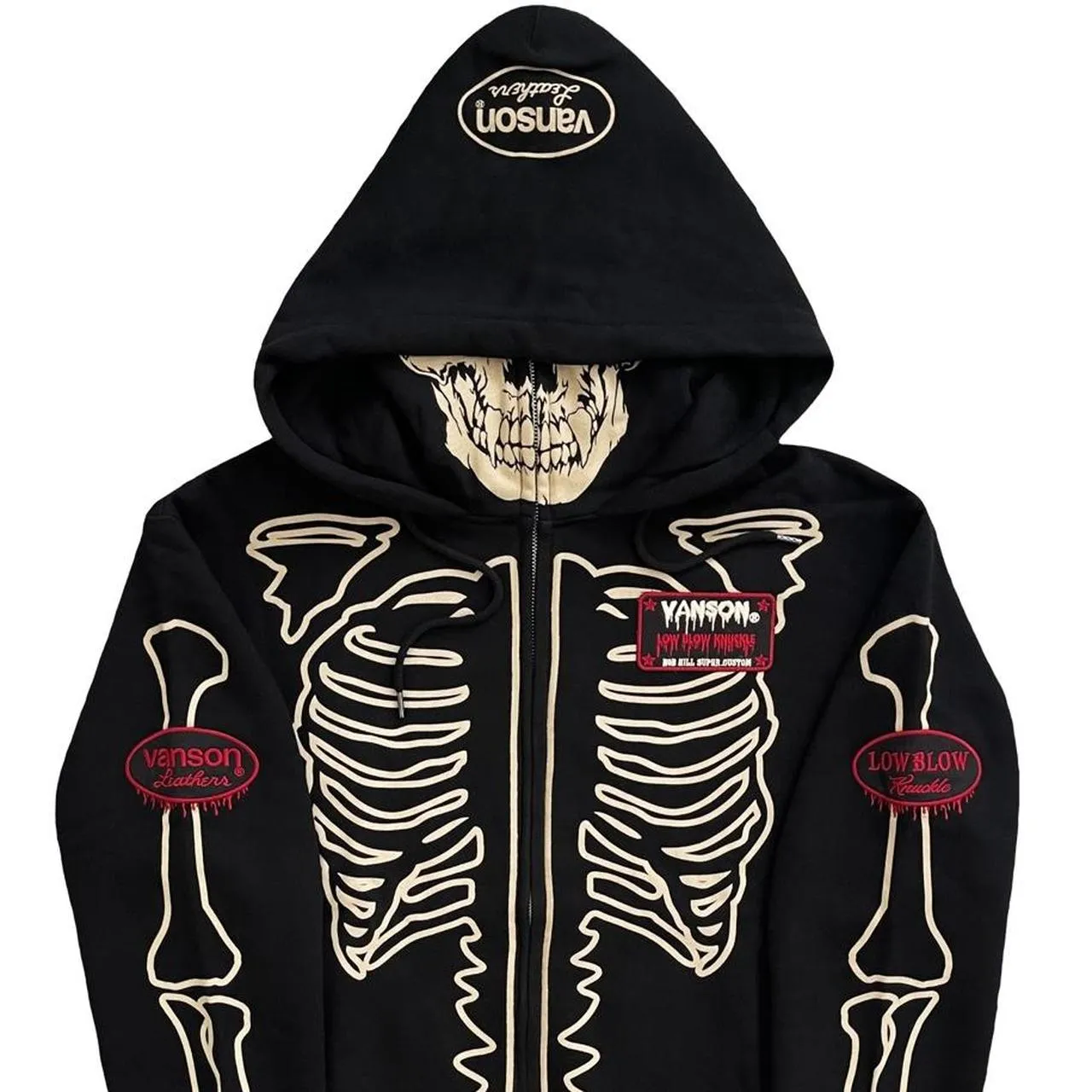 Vanson Skeleton Hoodie