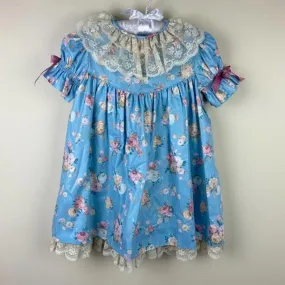 Vintage Ceil Ainsworth New York Blue Floral Dress 3T