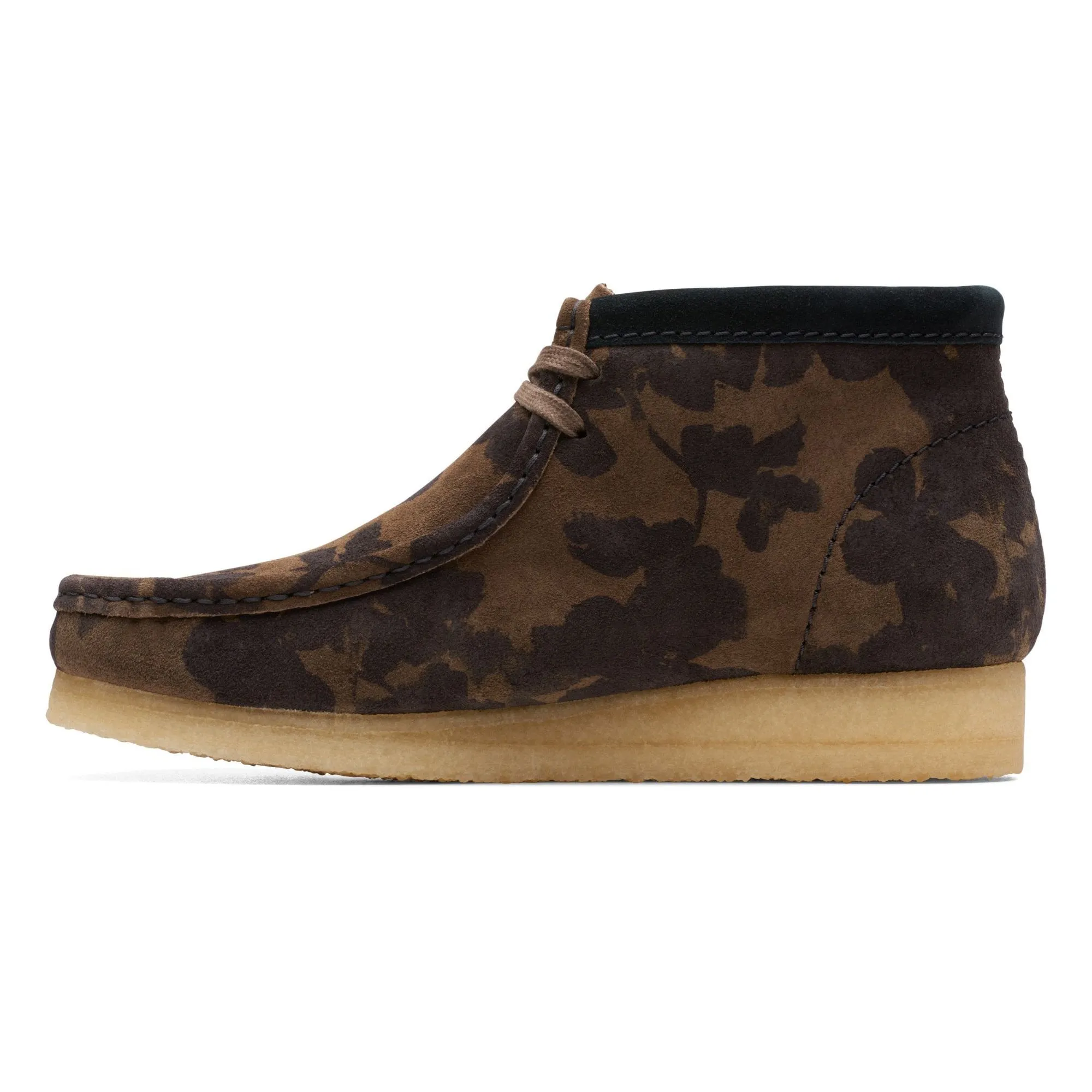 Wallabee Boot Black / Khaki Floral