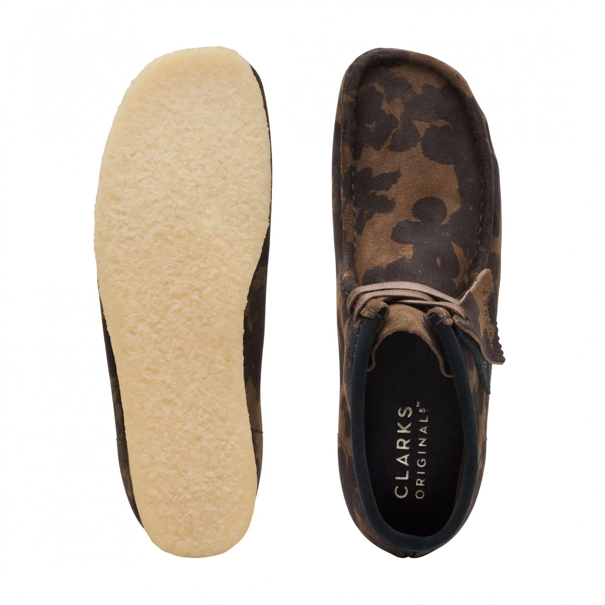 Wallabee Boot Black / Khaki Floral