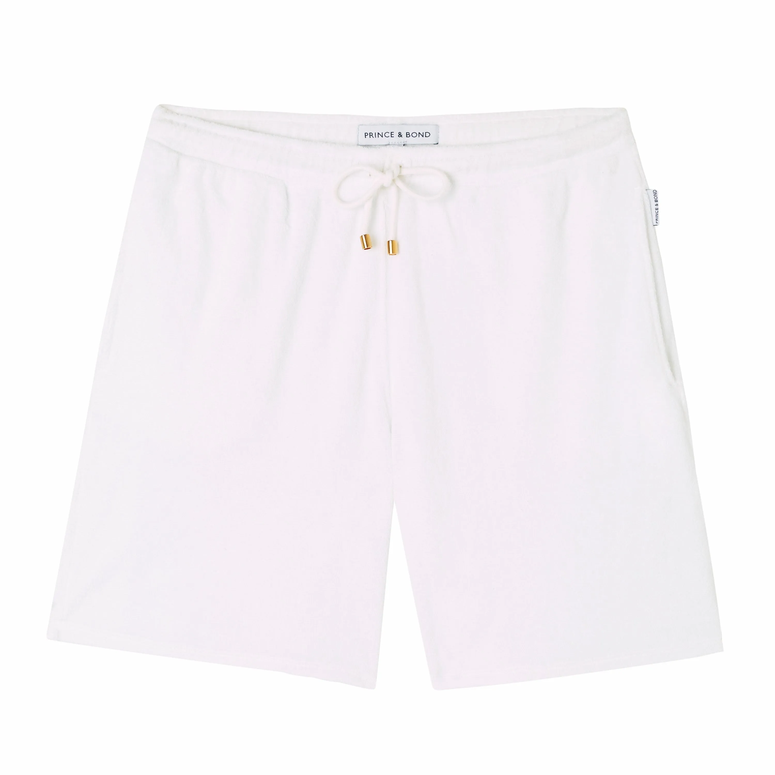 White Riviera terry shorts