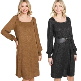 Women's Bishop Sleeve Sweater Dress