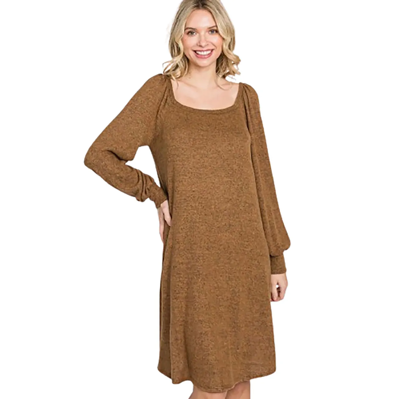 Women's Bishop Sleeve Sweater Dress