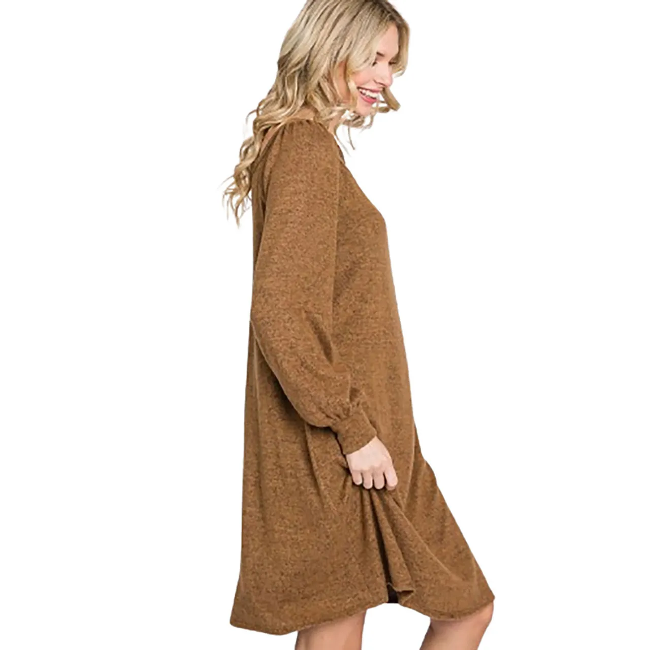 Women's Bishop Sleeve Sweater Dress