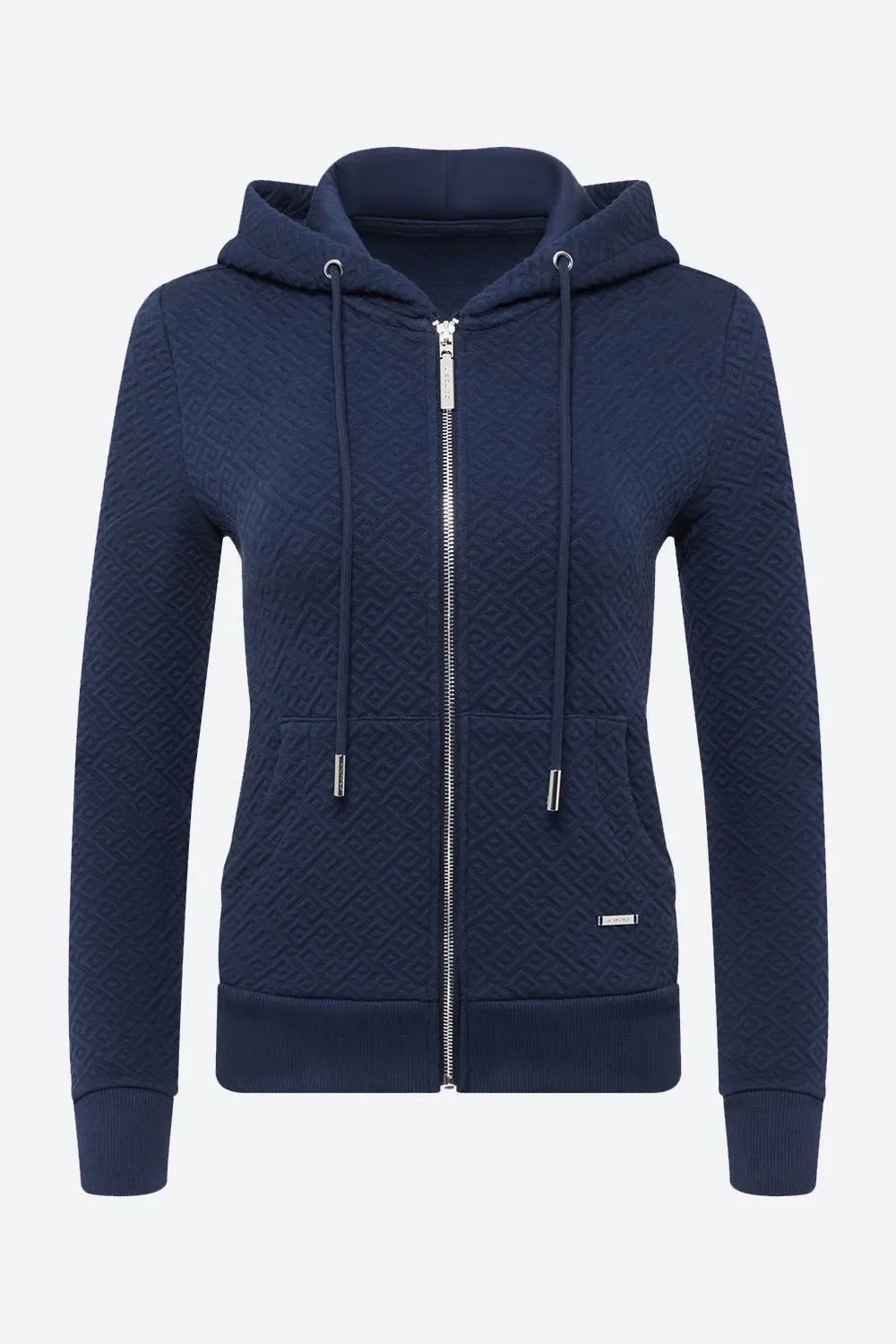 Women's Alsina Gaucho Pattern Zip Hoodie in Navy