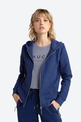 Women's Alsina Gaucho Pattern Zip Hoodie in Navy