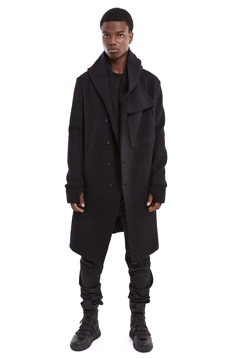 WOOL SEAMED PARKA