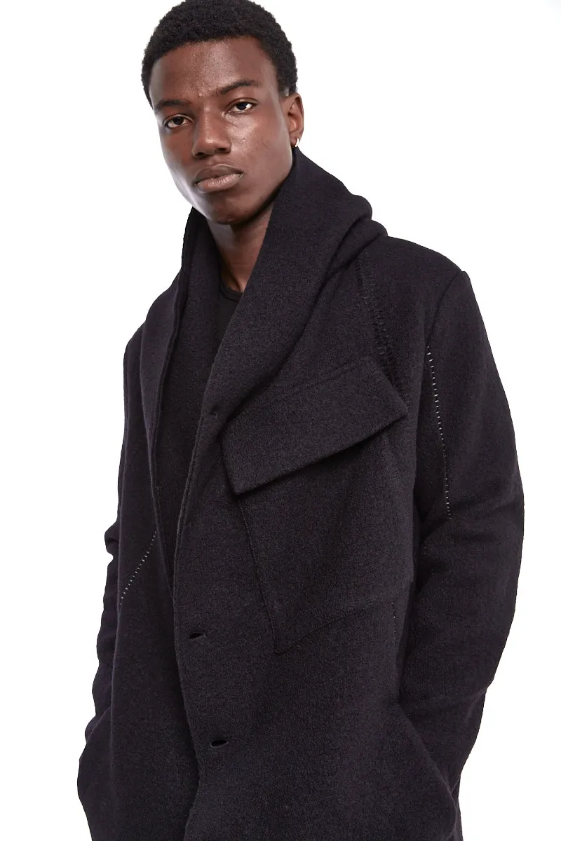 WOOL SEAMED PARKA