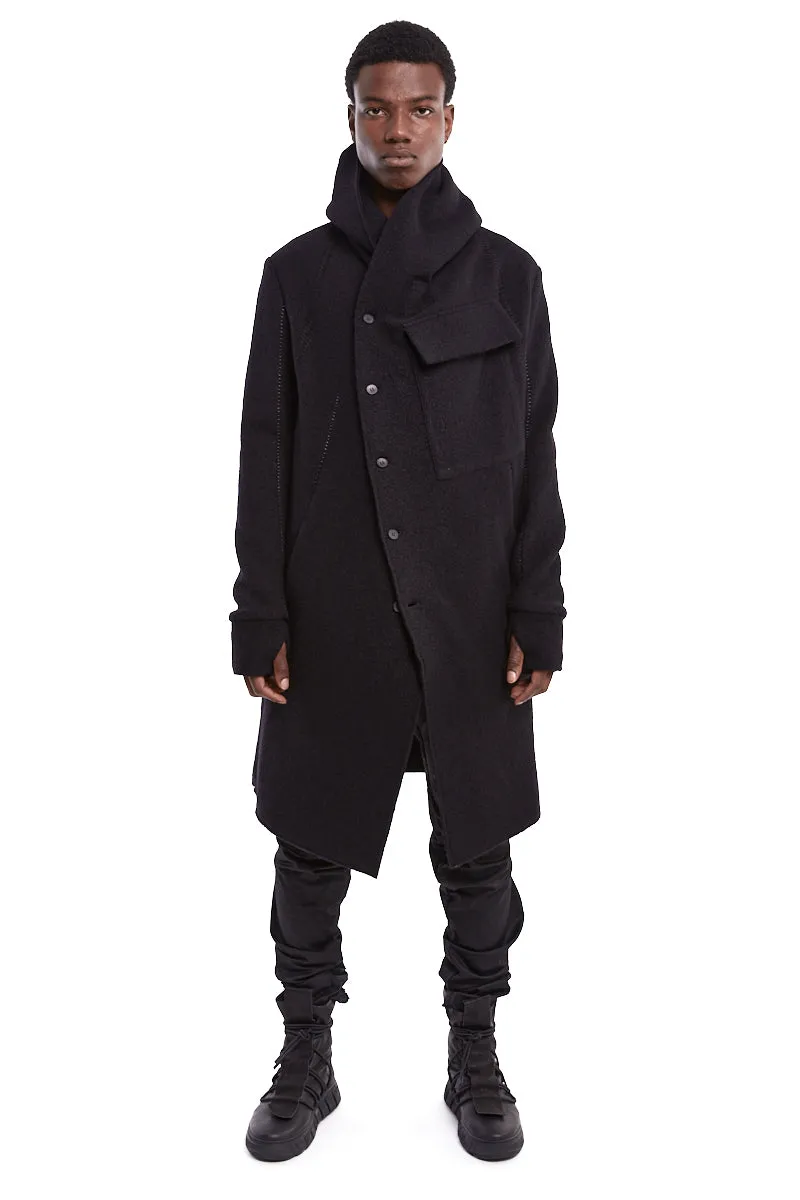 WOOL SEAMED PARKA