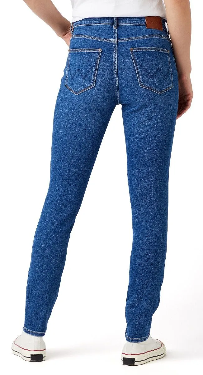 Wrangler High Rise Skinny Stretch Jeans Camellia