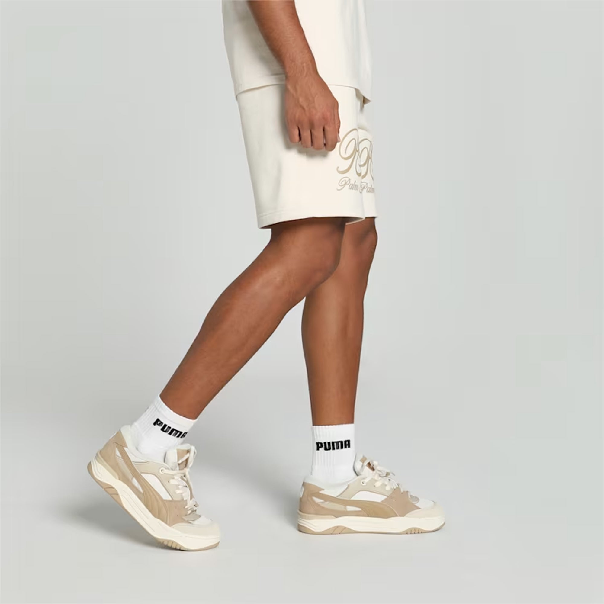 X PALM TREE CREW RELAXED FIT SHORTS 'ALPINE SNOW'