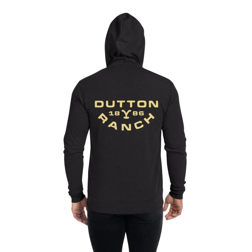 Yellowstone Dutton Ranch Unisex Lightweight Zip-Up Hoodie