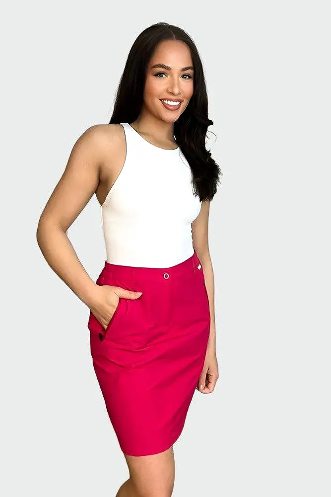 Zipped Details Smart Mini Skirt